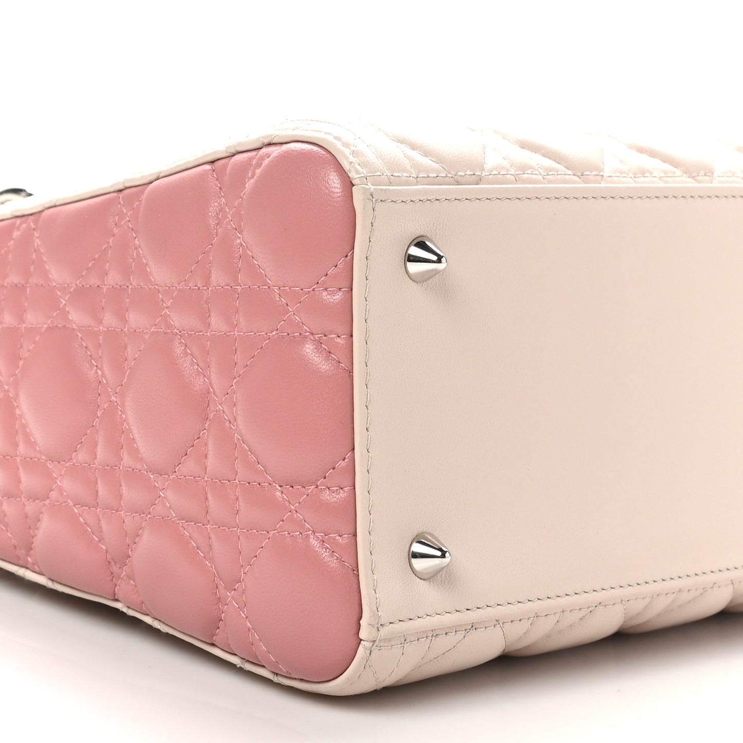 Lambskin Cannage Medium Tri-Color Lady Dior Light Pink