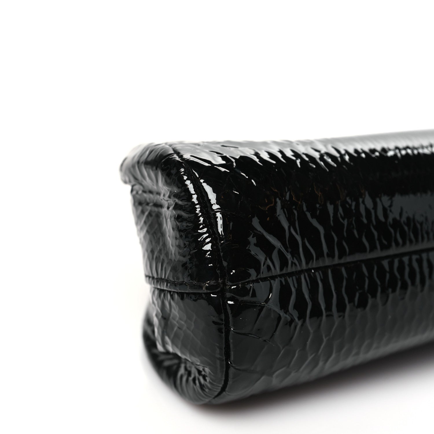 Chanel Glazed Snakeskin Timeless Clutch Black 8 of 11