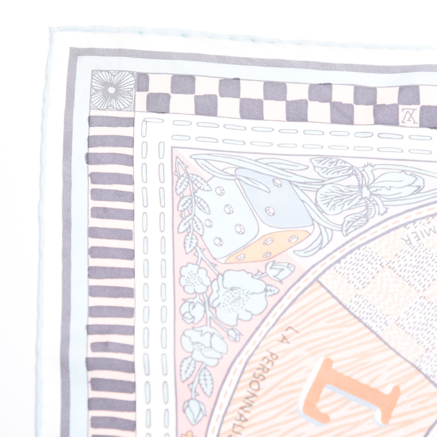 Louis Vuitton Silk Jeu De Louis Scarf Blush 6 of 9