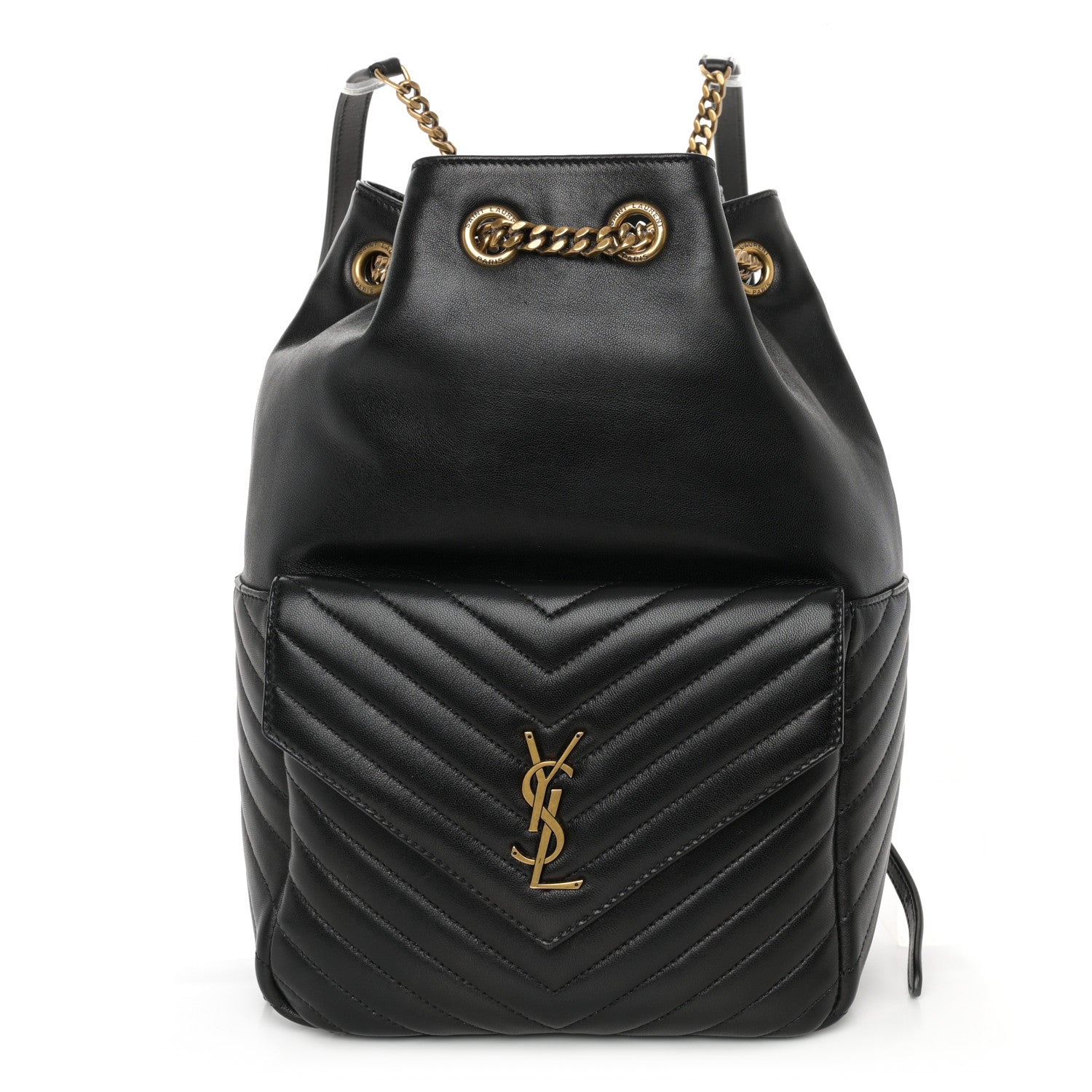 Saint Laurent Lambskin Matelasse Monogram Joe Backpack Black 1 of 11