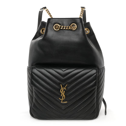 Saint Laurent Lambskin Matelasse Monogram Joe Backpack Black 1 of 11