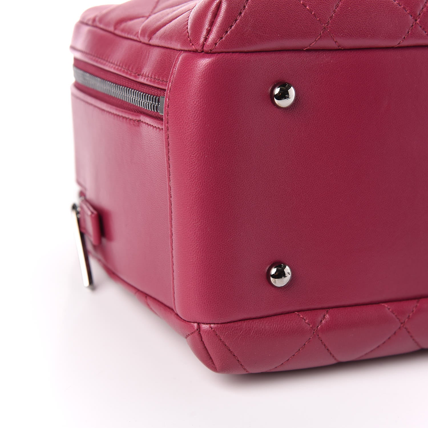 Chanel Lambskin Quilted Medium Trendy CC Bowling Bag Dark Pink 5 of 13