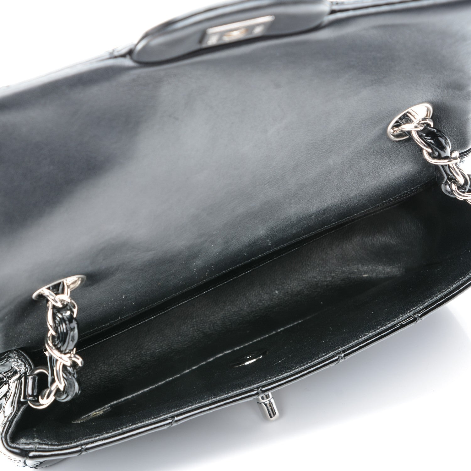Chanel Patent Calfskin Quilted Mini Rectangular Flap Black 5 of 7