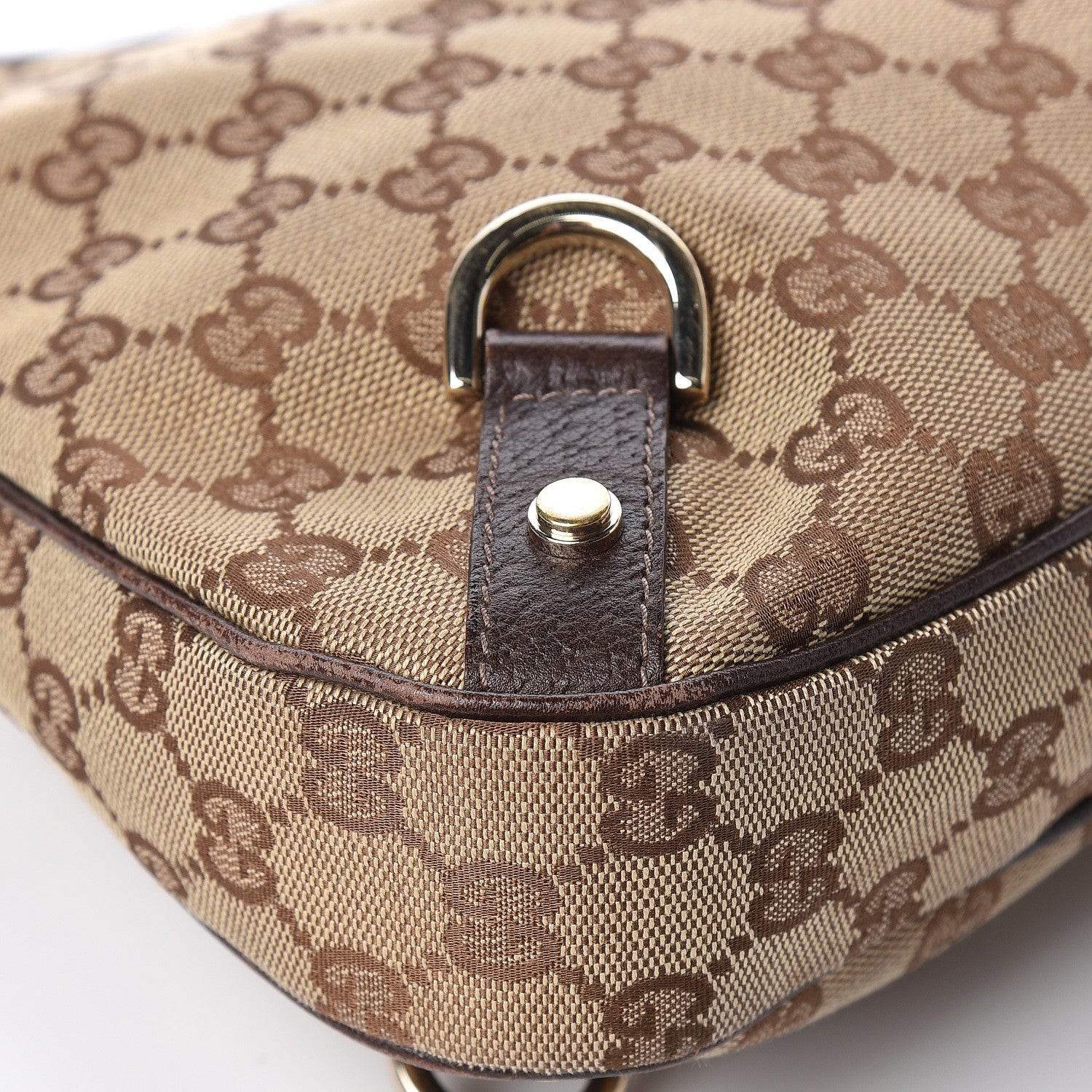 Gucci Monogram Medium Abbey D Ring Hobo Brown 9 of 12