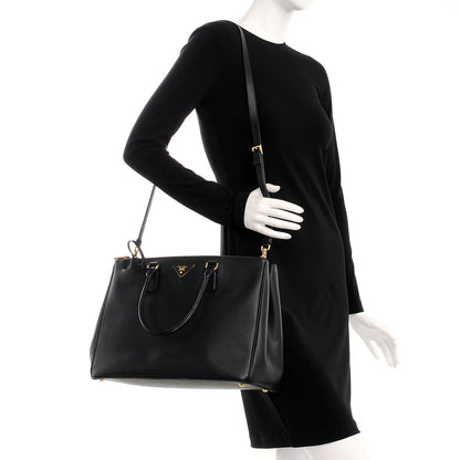Prada Saffiano Large Galleria Double Zip Tote Black 2 of 8