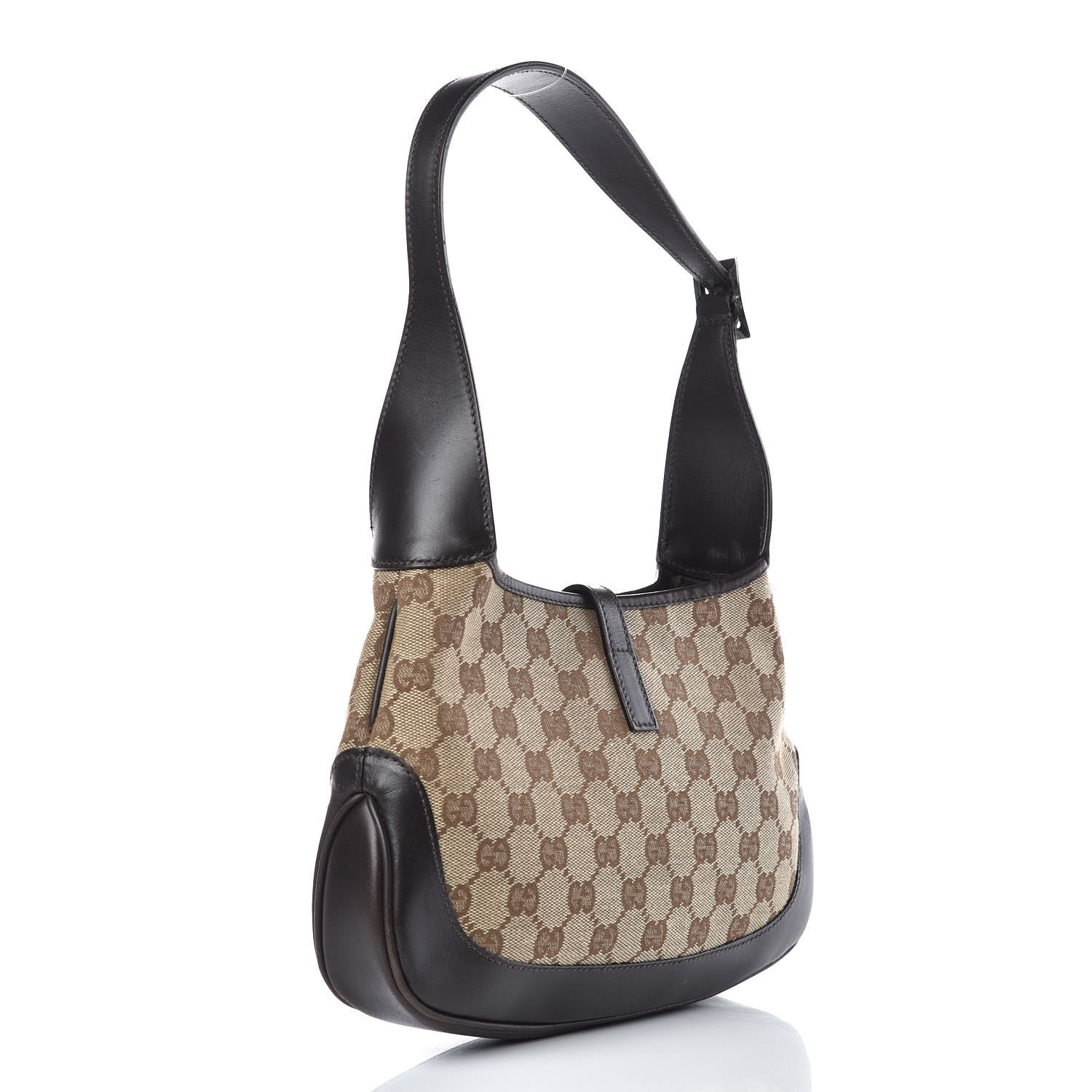 Gucci Monogram Web Small Jackie O Hobo Dark Brown 3 of 12