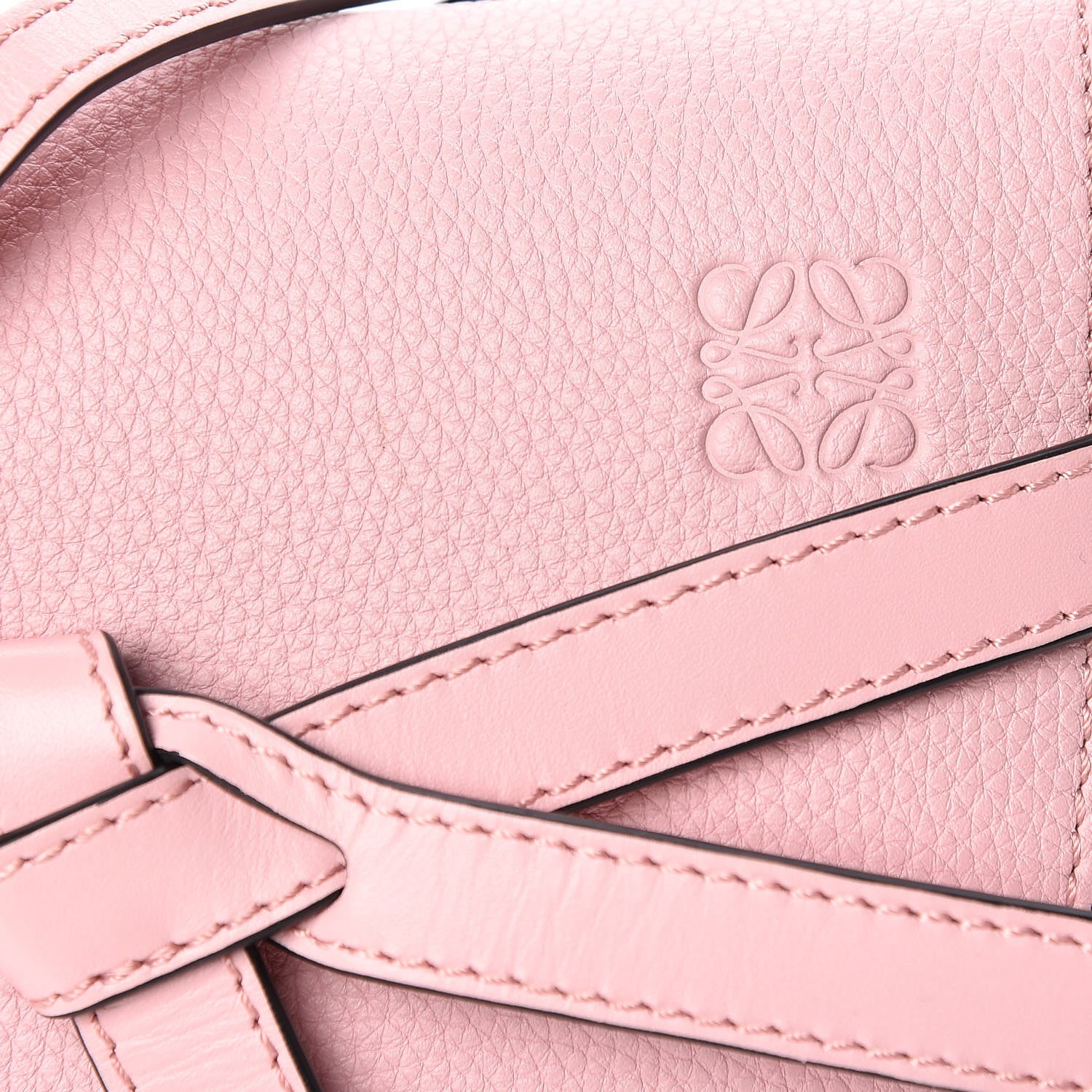 Loewe Grained Calfskin Mini Gate Crossbody Bag Pastel Pink 8 of 10
