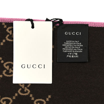 Gucci Wool Silk GG Monogram Ripon Simple Scarf Roseate 4 of 4