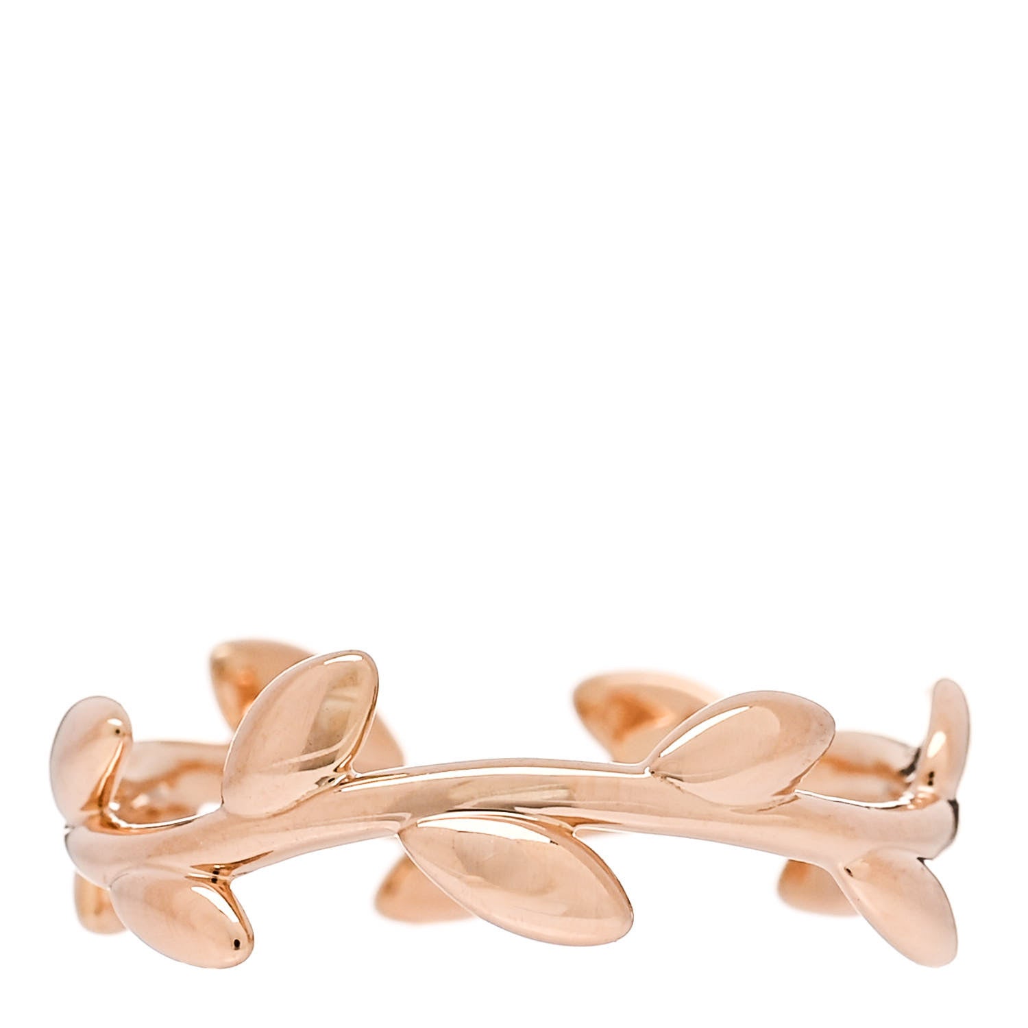 Tiffany 18K Rose Gold Narrow Paloma Picasso Olive Leaf Band Ring 49 4.75 3 of 4