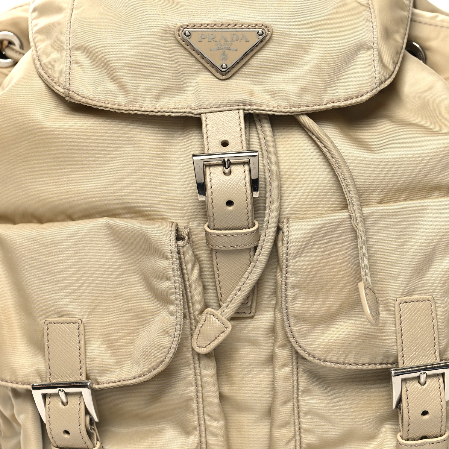 Prada Nylon Saffiano Medium Backpack Deserto 7 of 11