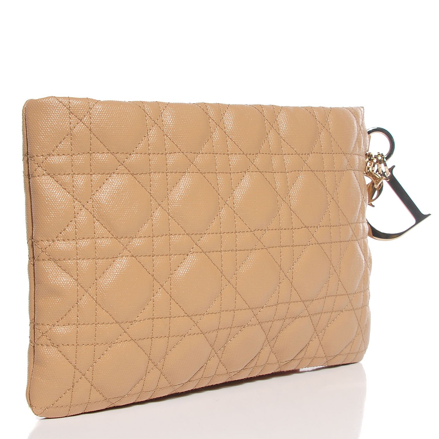 Christian Dior Coated Canvas Panarea Medium Flat Pouch Natural 11 of 16