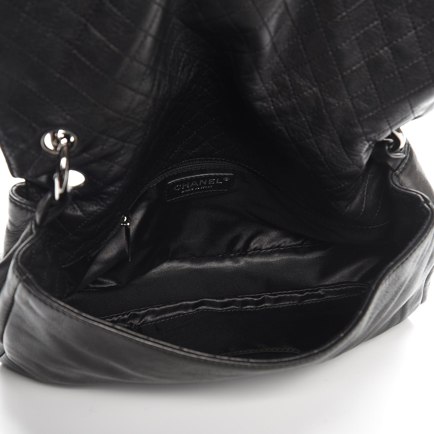 Lambskin Medium Soft and Chain Flap Black
