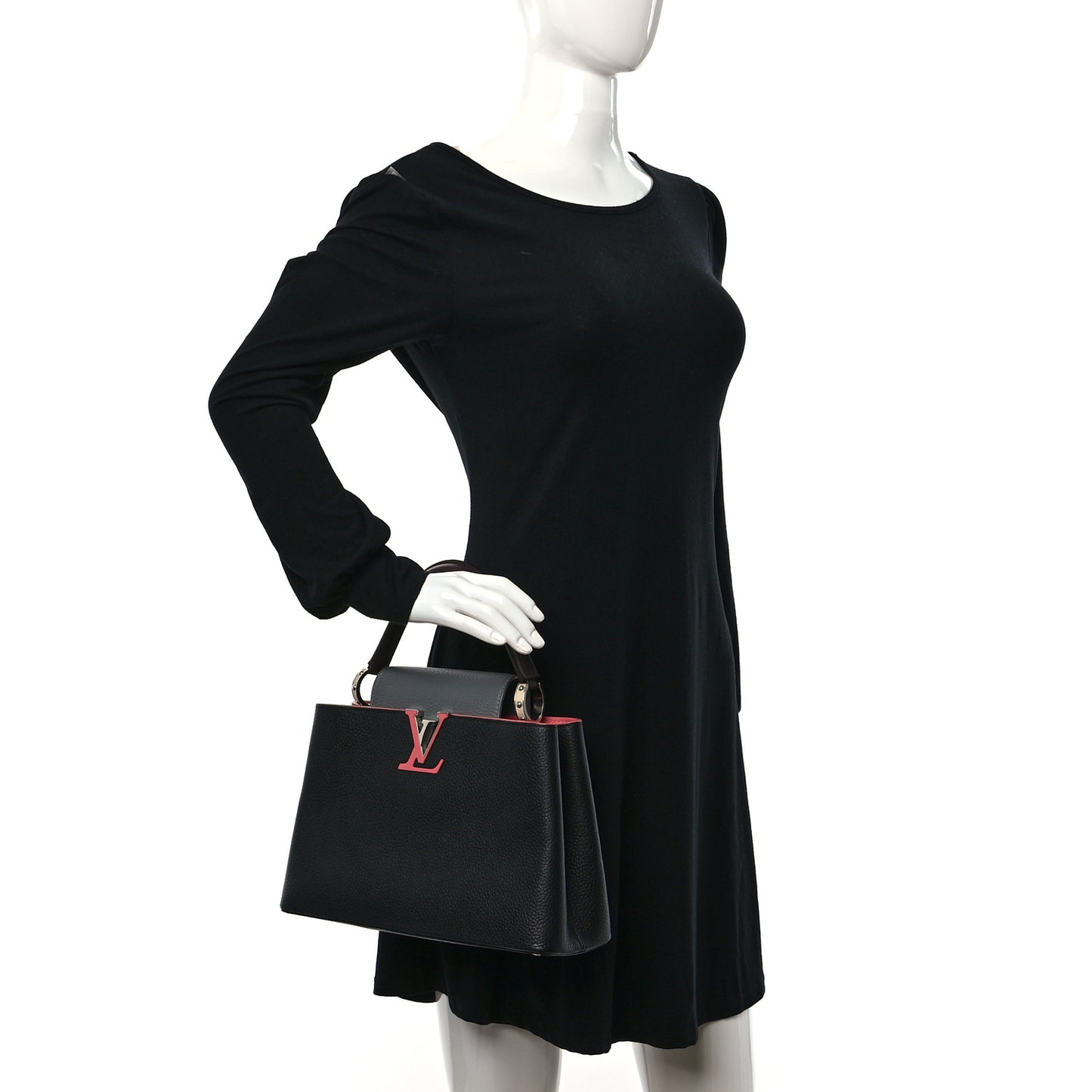 Taurillon Capucines MM Black Multicolor
