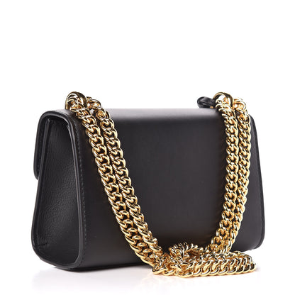 Gucci Calfskin Strawberry Embroidered Small Padlock Shoulder Bag Black 3 of 13
