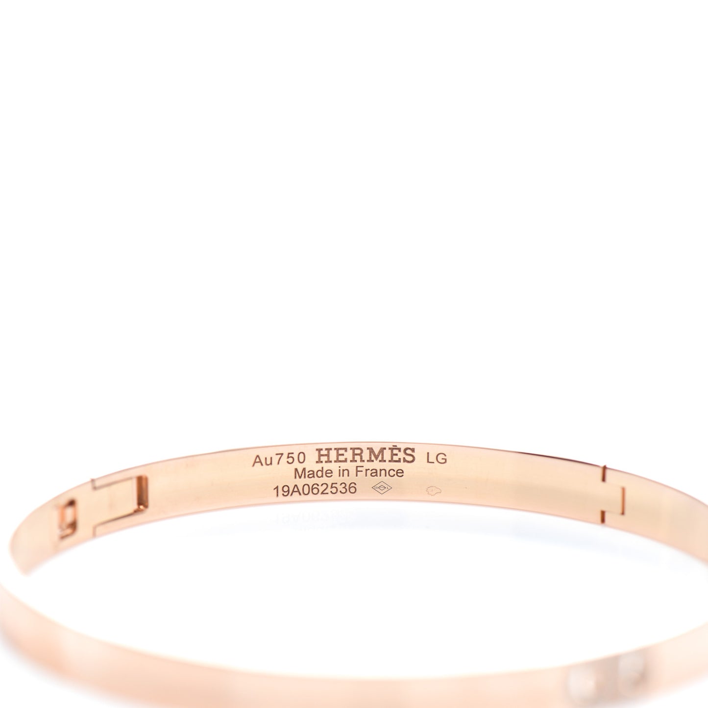 18K Rose Gold Diamond PM H D'Ancre Bracelet LG