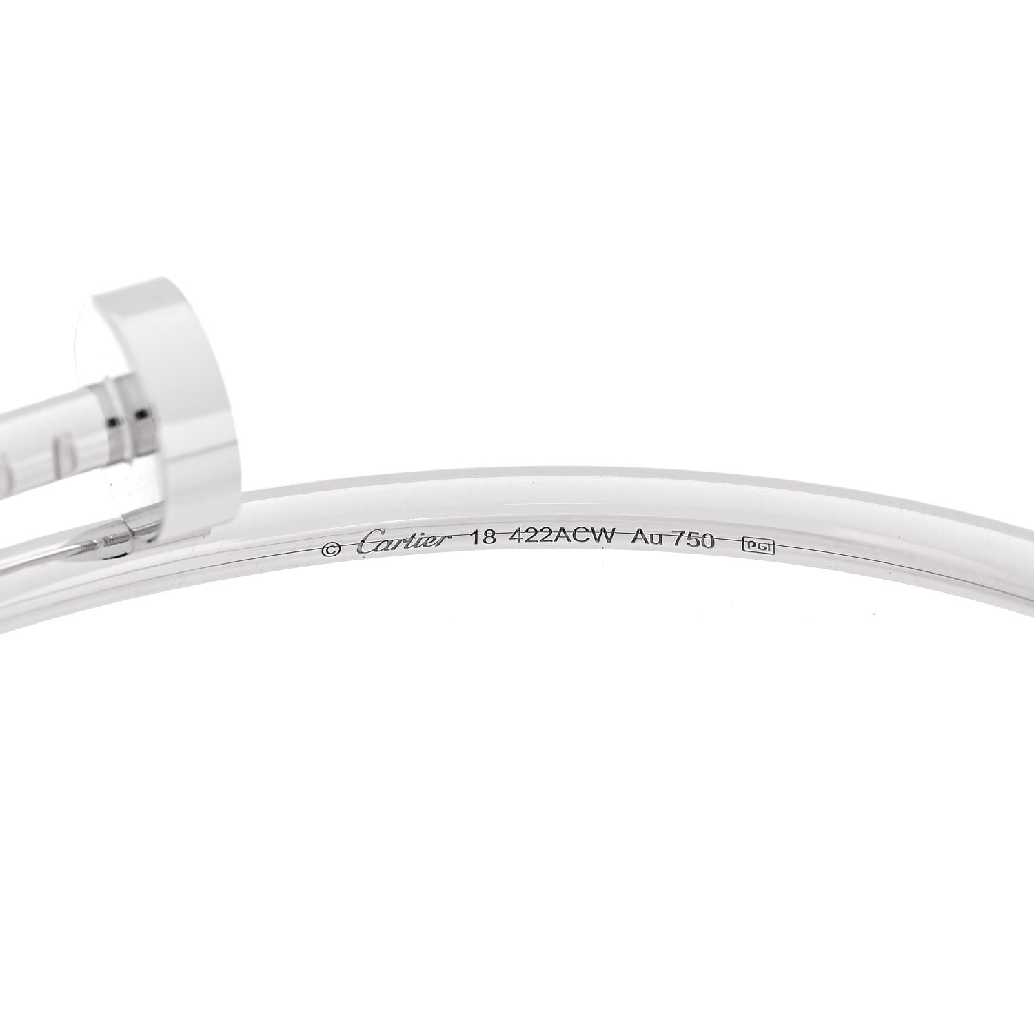 Cartier 18K White Gold Small Juste Un Clou Bracelet 18 4 of 5