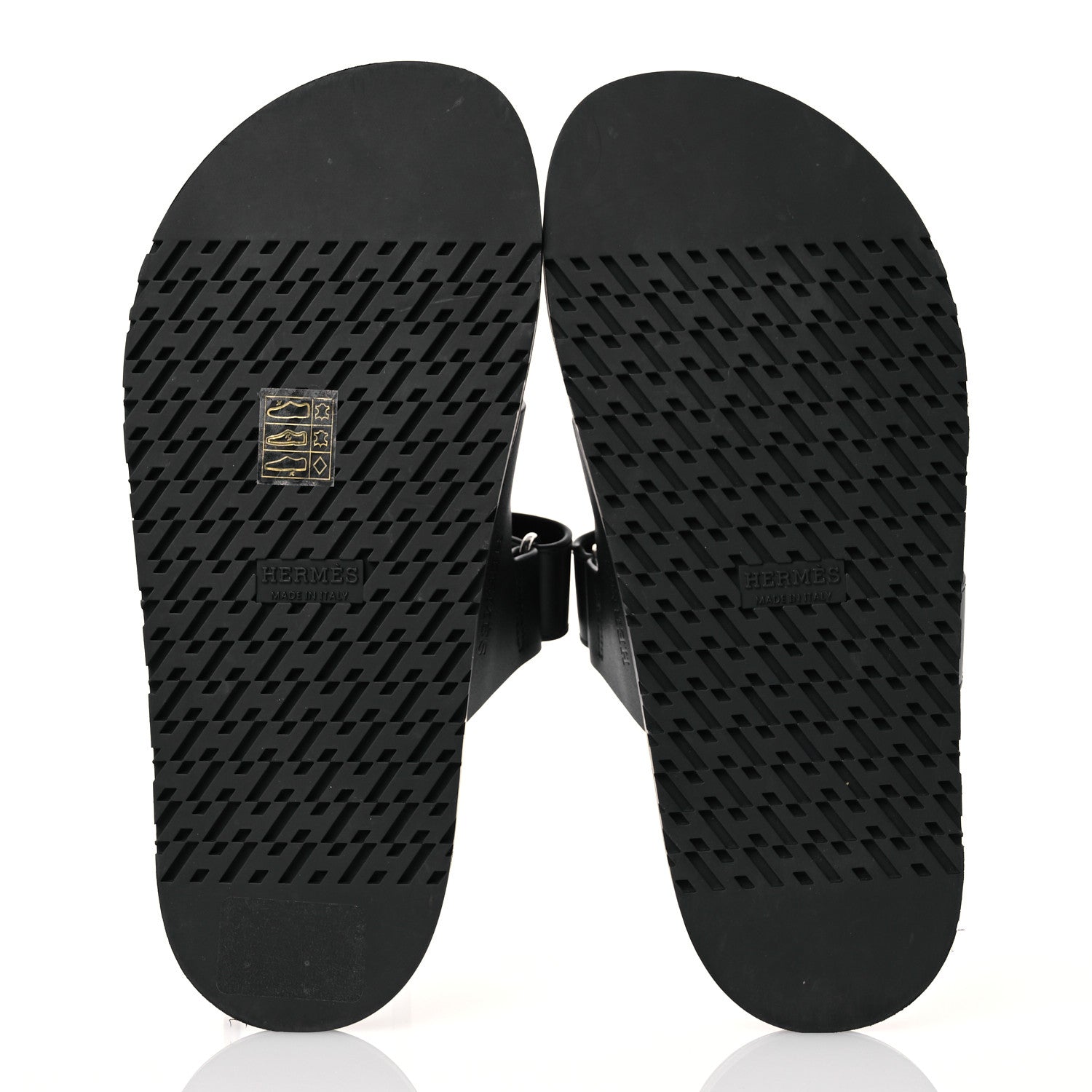 Hermes Calfskin Womens Chypre Sandals 37 Black 6 of 12