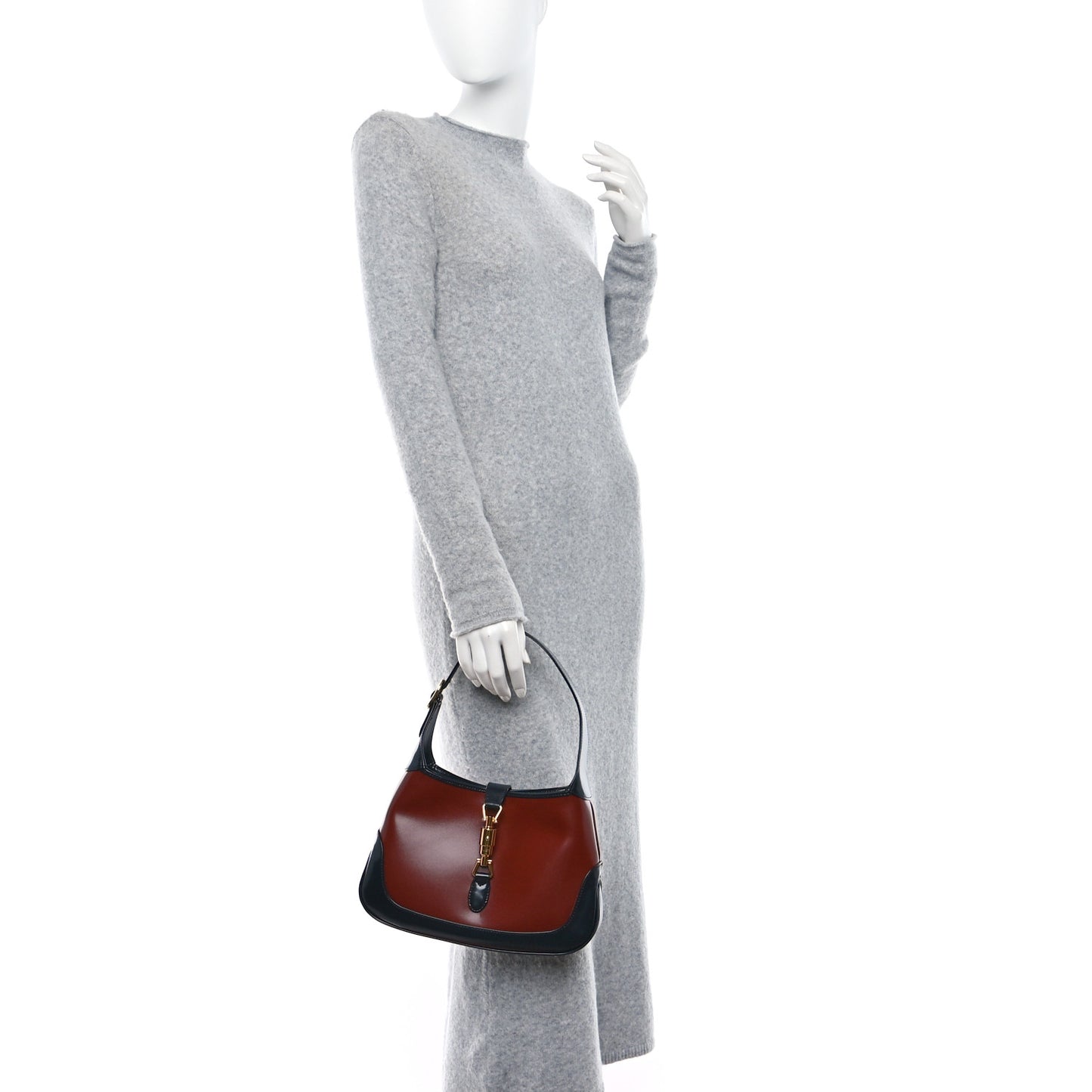 Boarded Dyana Lux Calfskin Bi-Color Small Jackie 1961 Hobo Mineral Red Blue
