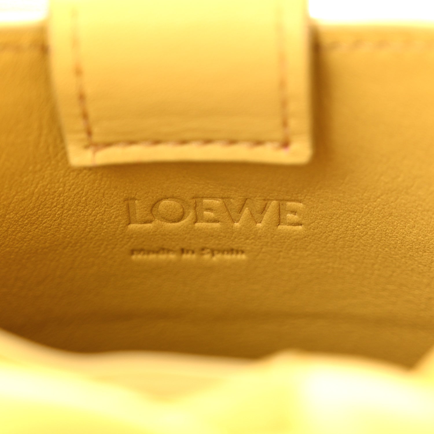 Loewe Calfskin Bunny Pouch Crossbody Bag Mustard 6 of 10