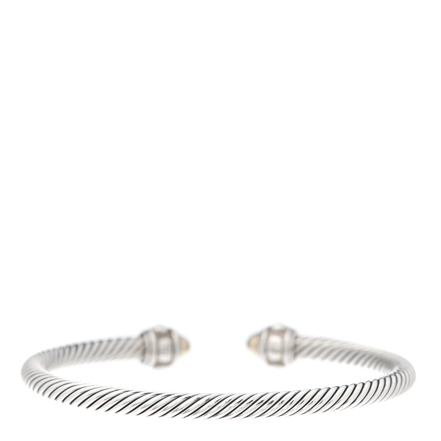 Sterling Silver 18K Yellow Gold 3.5mm Cable Renaissance Bracelet
