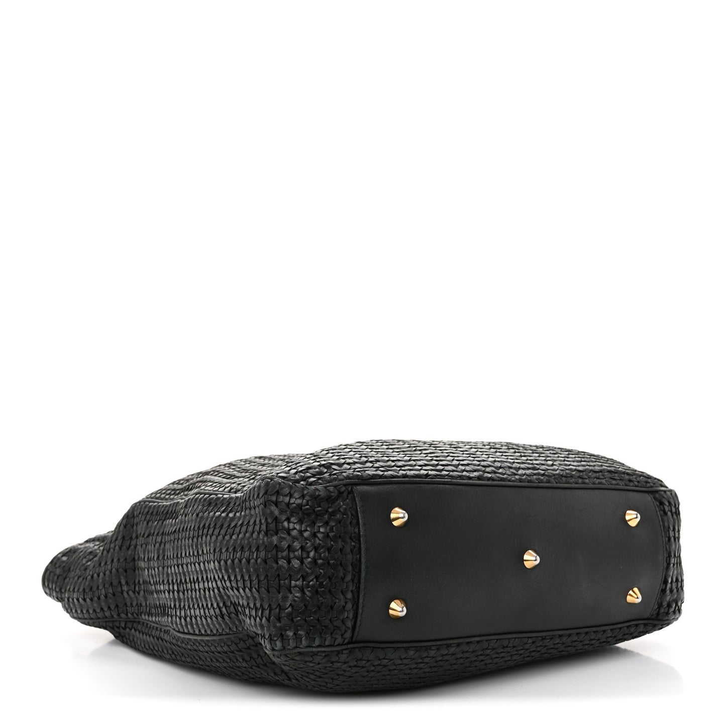 Lambskin Woven Dior Soft Shopping Tote Black