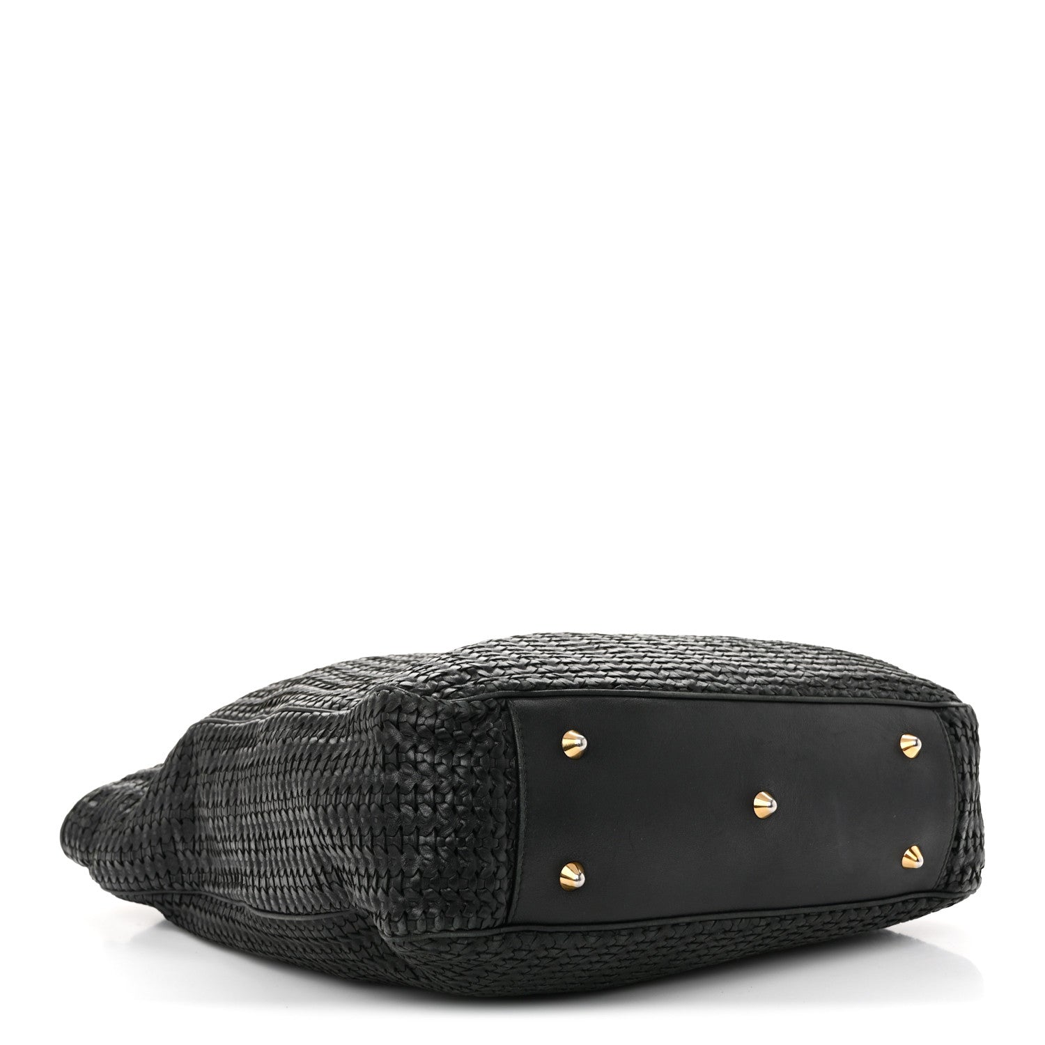 Christian Dior Lambskin Woven Dior Soft Shopping Tote Black 4 of 12