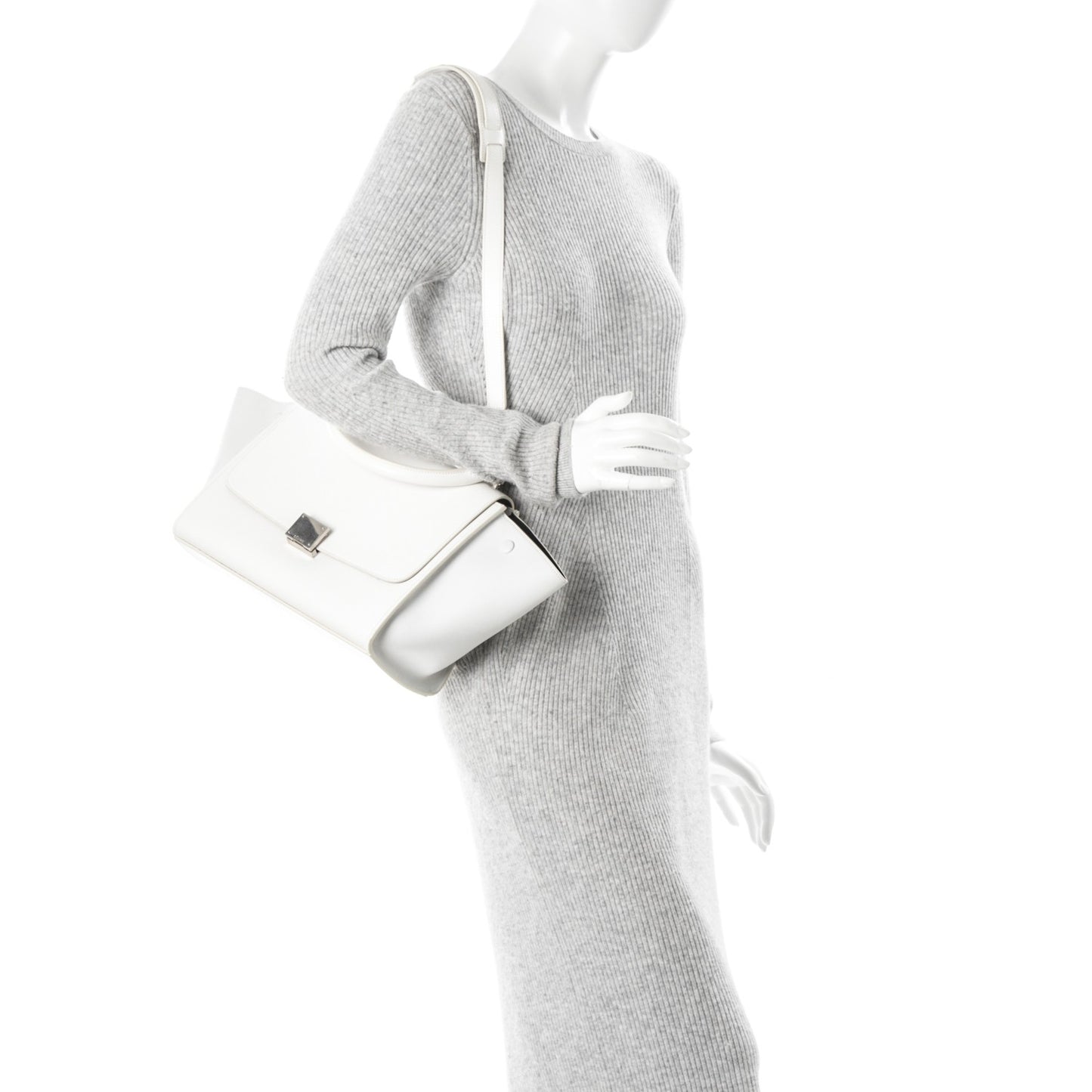 Liege Calfskin Small Trapeze White