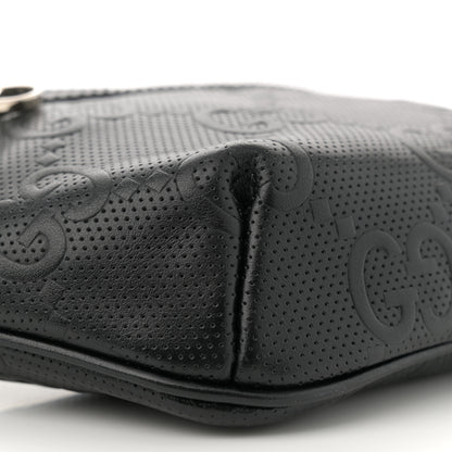 Gucci Calfskin GG Tennis Embossed Belt Bag Black 9 of 12