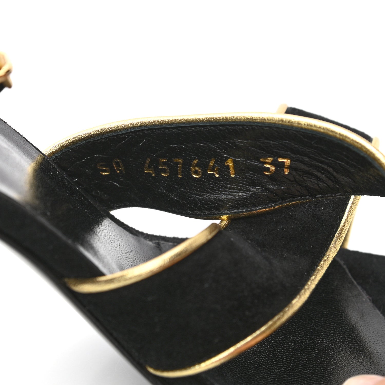 Saint Laurent Suede Babies Sandals 37 Black 8 of 8