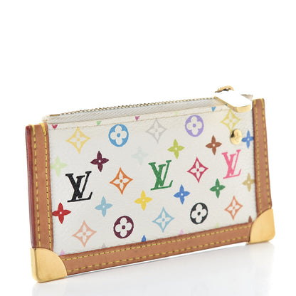 Louis Vuitton Monogram Multicolor Key Pouch White 3 of 7