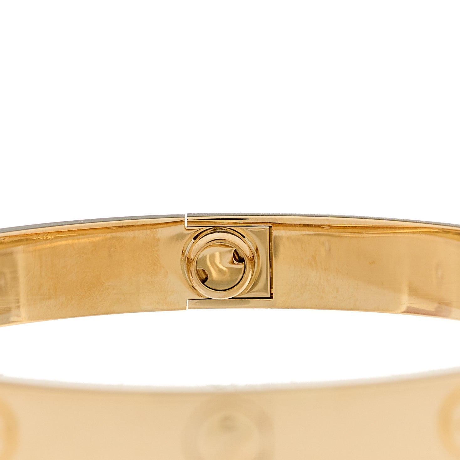 Cartier 18K Yellow Gold 4 Diamond LOVE Bracelet 17 5 of 8
