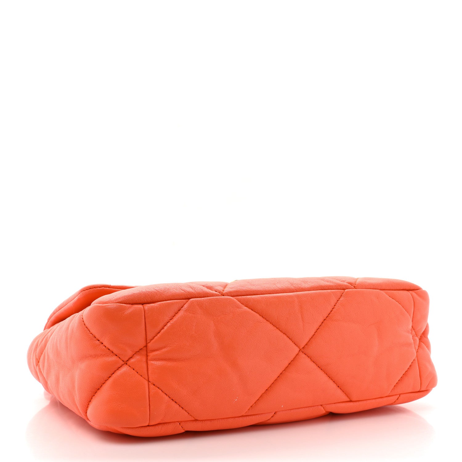 Chanel Lambskin Quilted Medium Chanel 19 Flap Orange 4 of 12