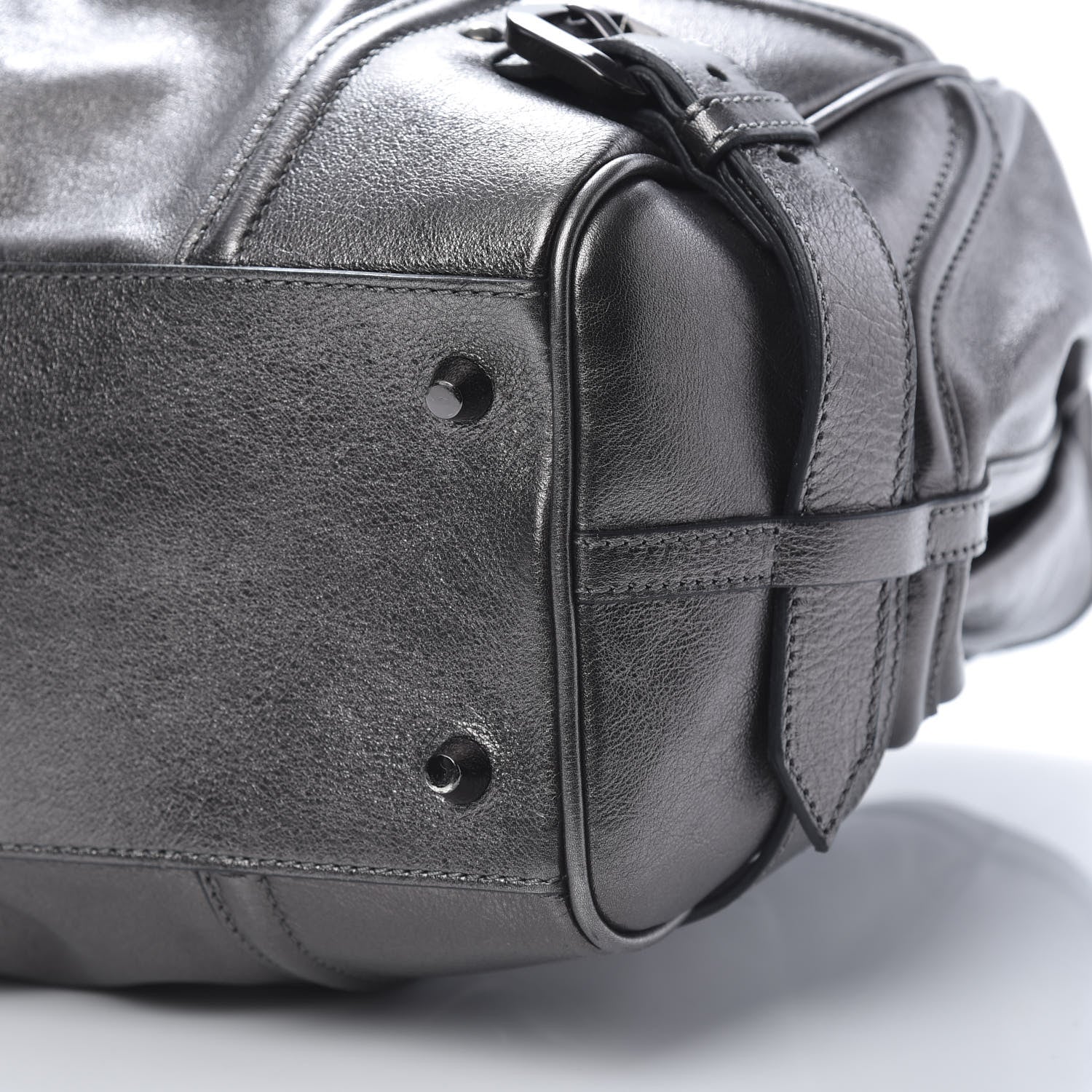 Burberry Metallic Calfskin Shoulder Bag Anthracite 11 of 13