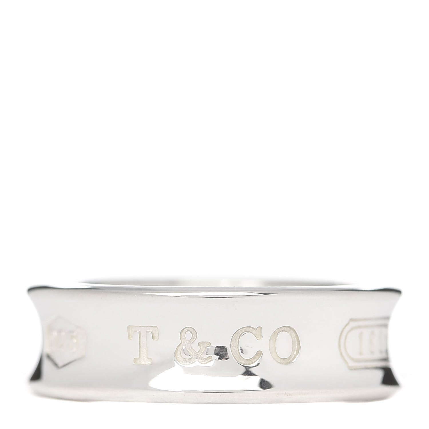 Tiffany Sterling Silver 1837 Band Ring 58 8.25 1 of 4