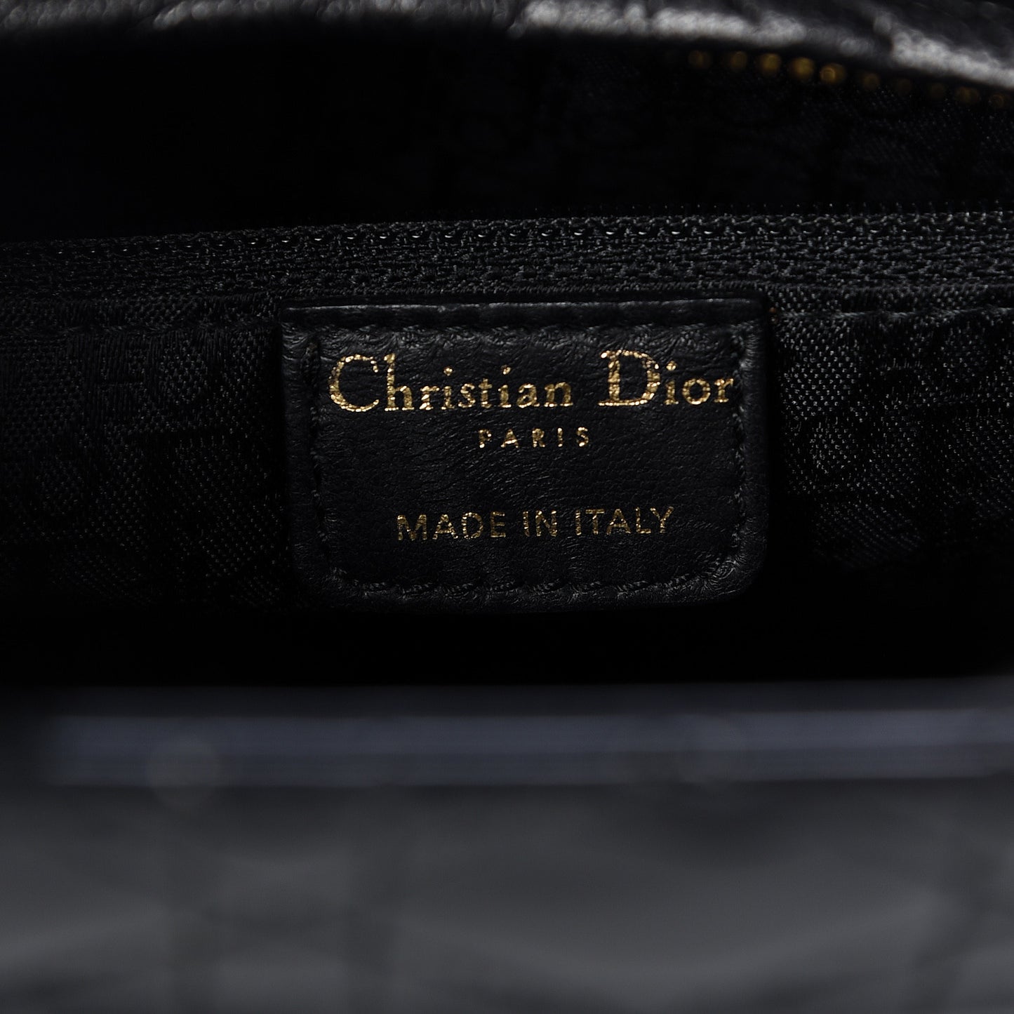 Patent Cannage Large Lady Dior Black