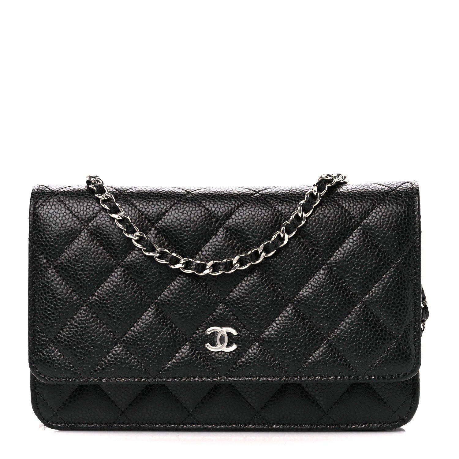 Chanel Caviar Quilted Wallet On Chain WOC Black 1 of 12