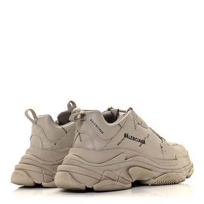 Balenciaga Technical Fabric Allover Logo Mens Triple S Sneakers 40 Beige Black 4 of 8