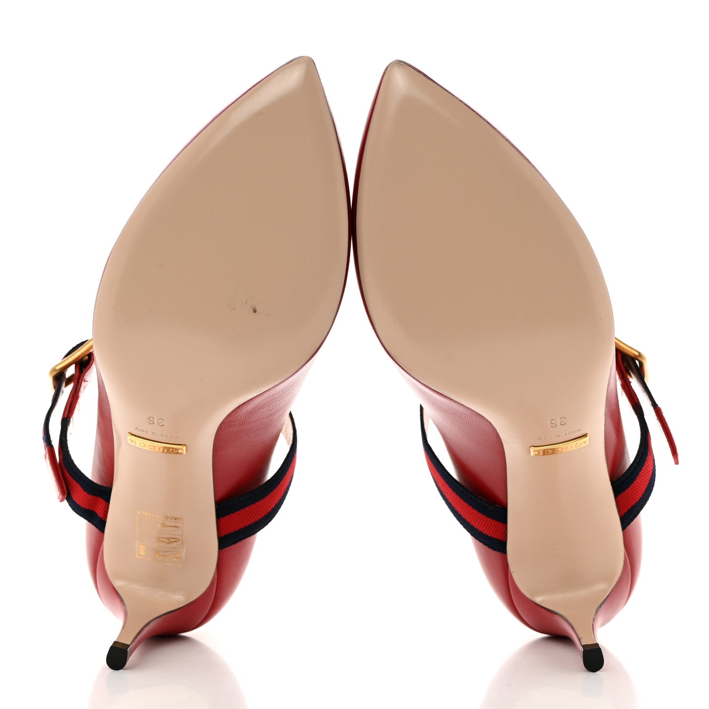 Malaga Kid Sylvie Web Mid Heel Pumps 36 Hibiscus Red
