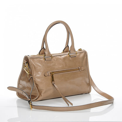 Miu Miu Vitello Shine Zip Tote Cammeo 2 of 10