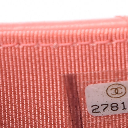 Chanel Lambskin Chevron Quilted Card Holder Coral 8 of 9