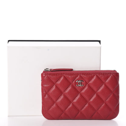 Chanel Caviar Quilted Small Cosmetic Case Red 8 of 8