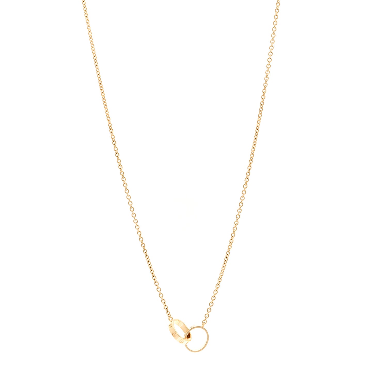 18K Yellow Gold Interlocking LOVE Necklace