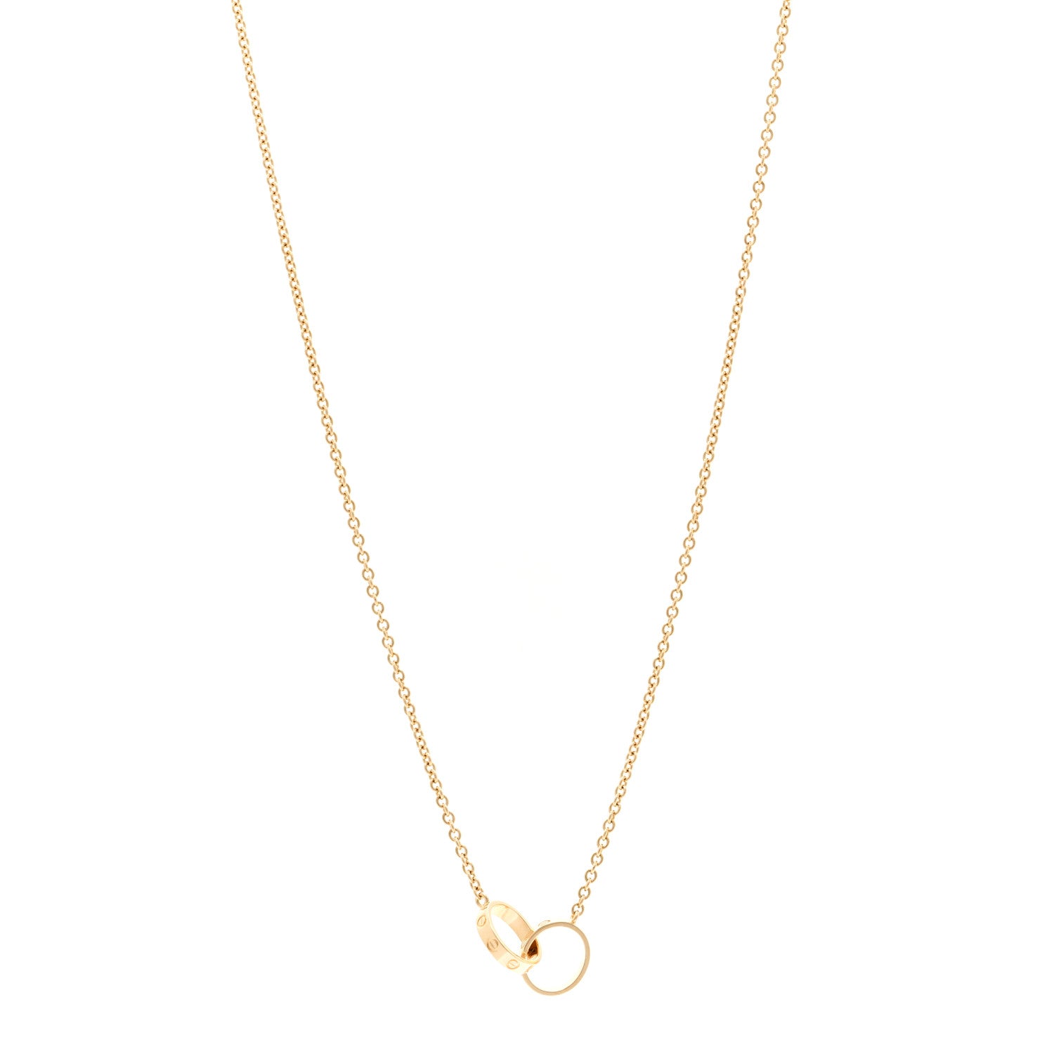 Cartier 18K Yellow Gold Interlocking LOVE Necklace 1 of 5