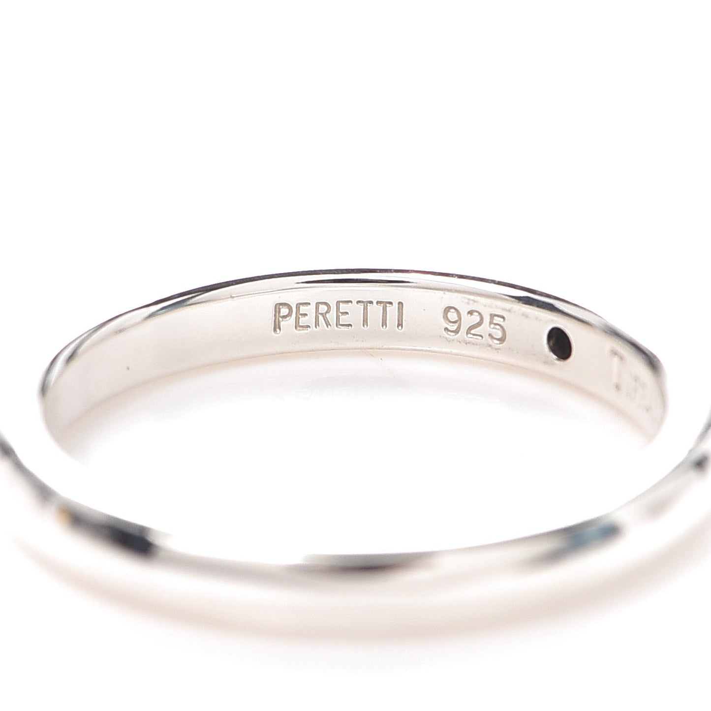 Sterling Silver Diamond Elsa Peretti Band Ring 50 5.5