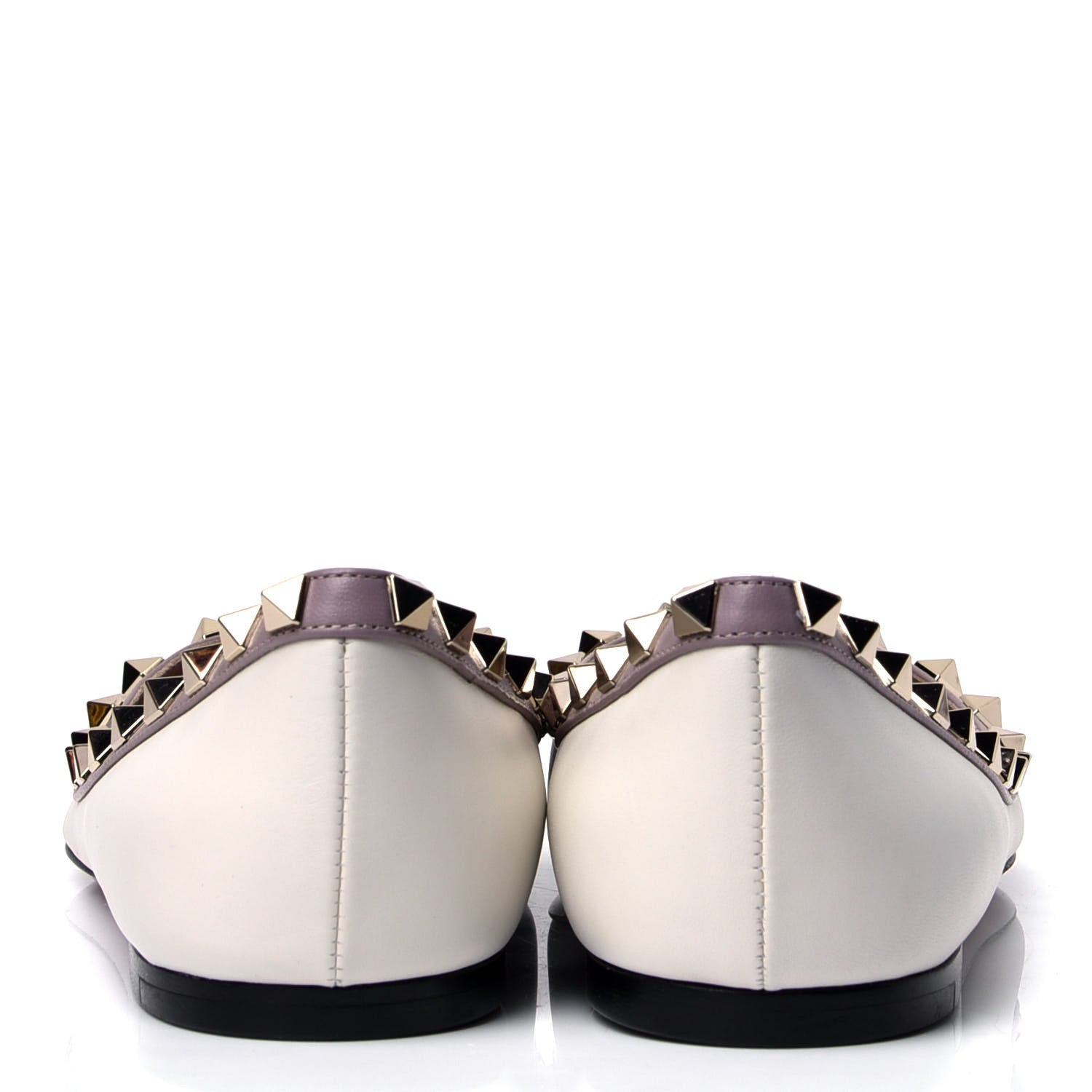 Valentino Garavani Nappa Rockstud Ballerina Flats 39 Light Ivory Poudre 4 of 6