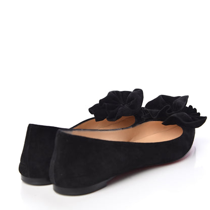 Christian Louboutin Veau Velours Anemosea Flats 38 Black 4 of 14