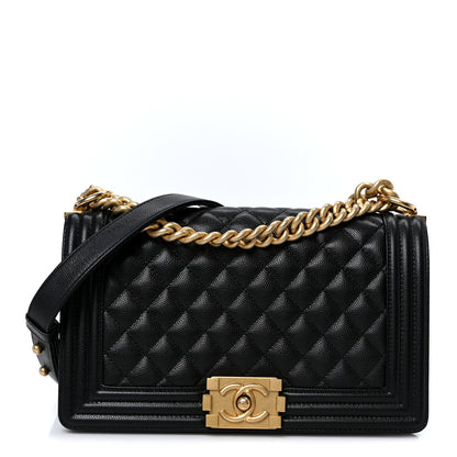 Chanel Caviar Quilted Medium Boy Flap Black 1 of 9