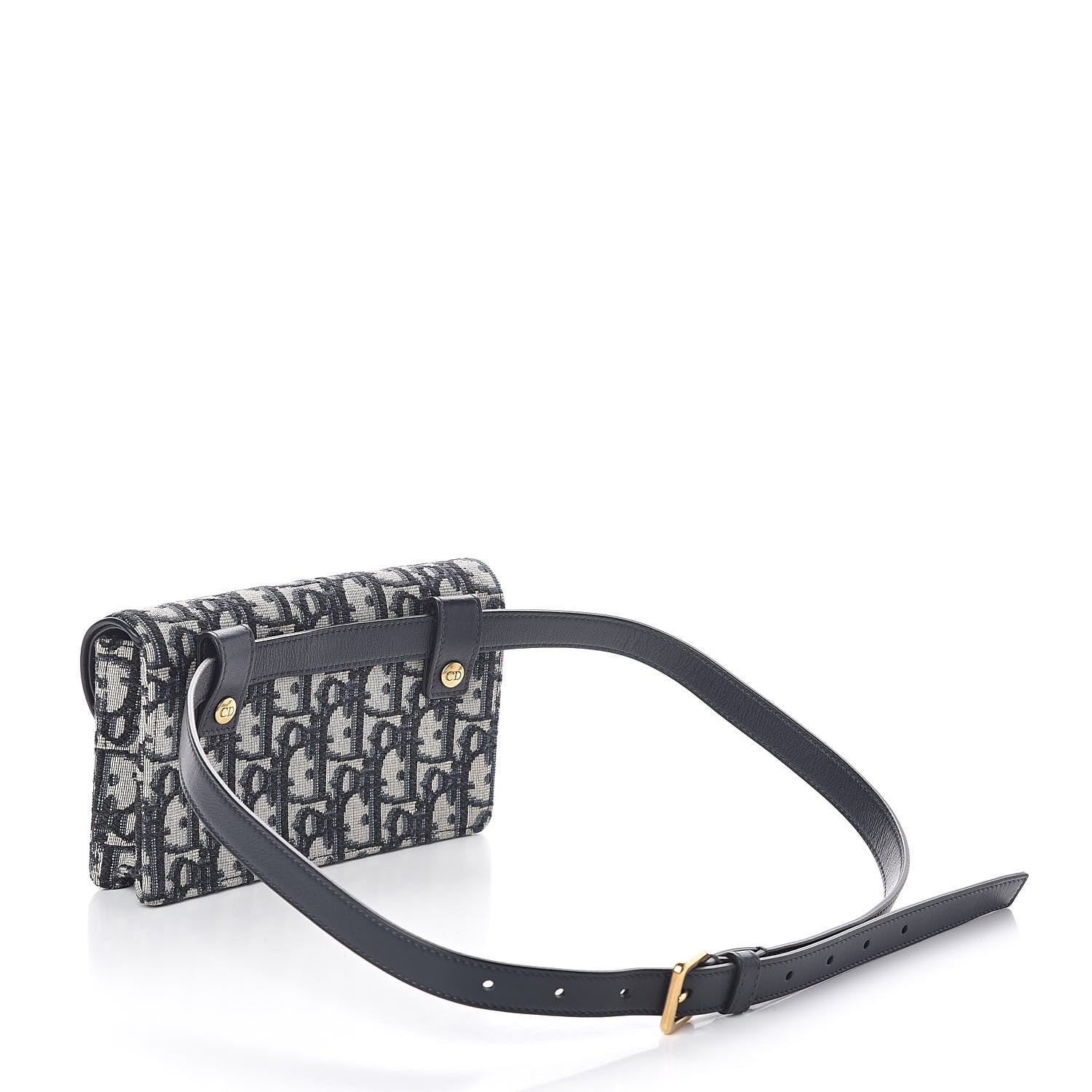 Christian Dior Oblique Saddle Belt Bag Blue 3 of 8