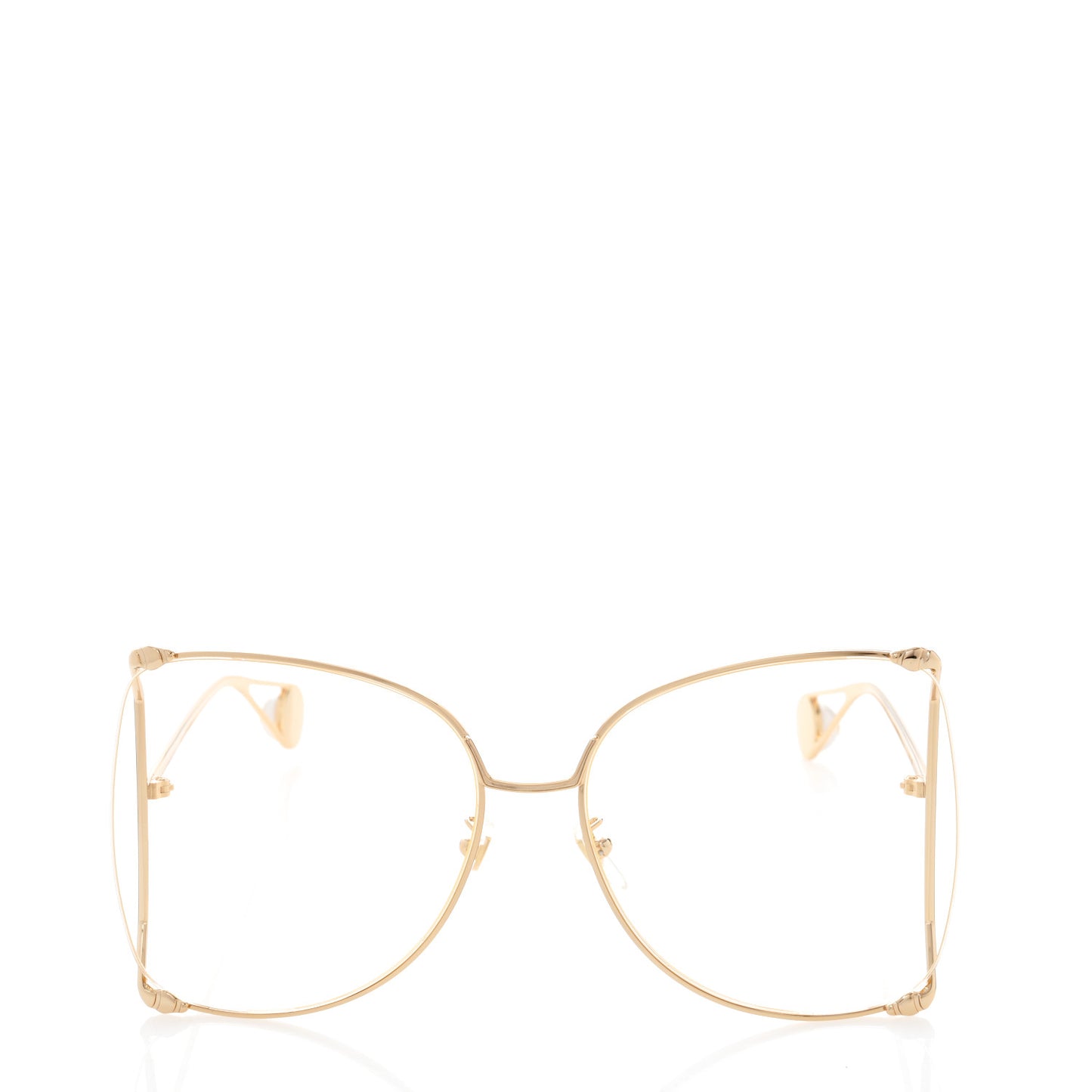 Metal Oversized Round Sunglasses GG0252S Gold