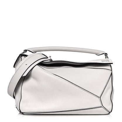 Loewe Calfskin Medium Puzzle Bag White 1 of 15